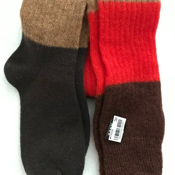 Mohair Over the Knee Colorblock Socks, Women Size O - Picture 5 of 8